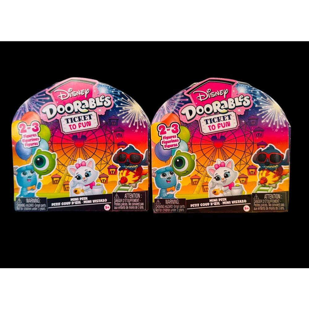 Disney Doorables Ticket to Fun Mini Peek 2 Sealed Packs Each Has 2-3 Figures